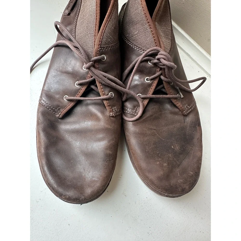 Teva Chukka Boots Mens 14 Canyon Burlap Leather Lace Up Brown Casual 1003524